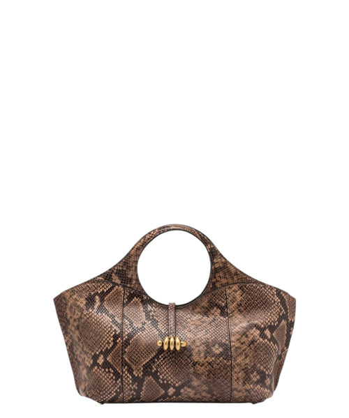 Sac porté épaule pour femme Gianni Chiarini Infinity Mini en cuir imprimé python