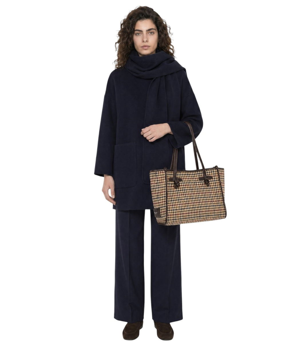 Borsa Marcella Medium Gianni Chiarini in Tessuto Pied de Poule