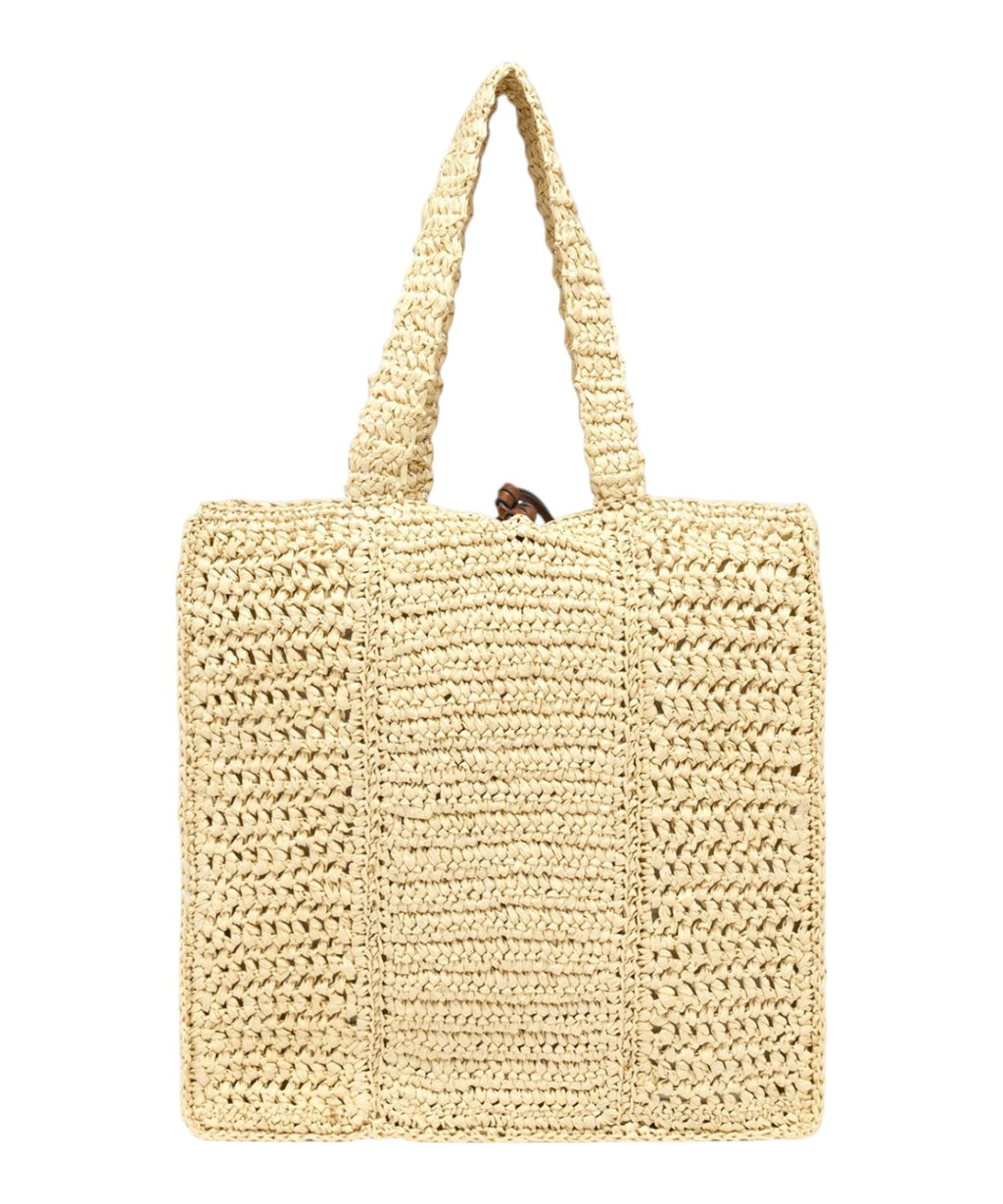 Gianni Chiarini Nefeli sac shopper en crochet de paille