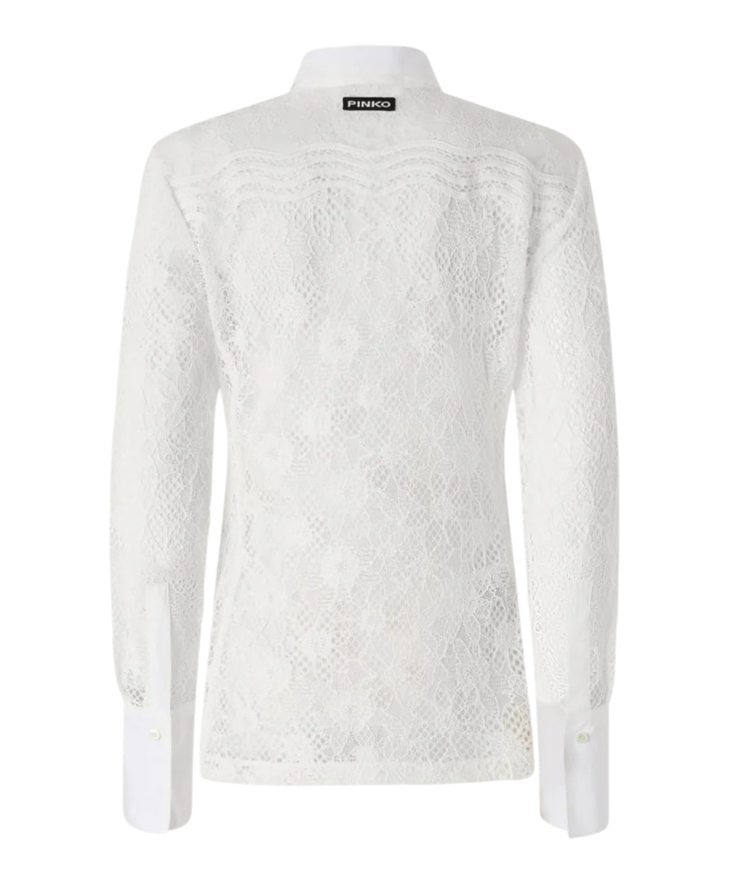 Chemise Pinko Coline en tulle et dentelle