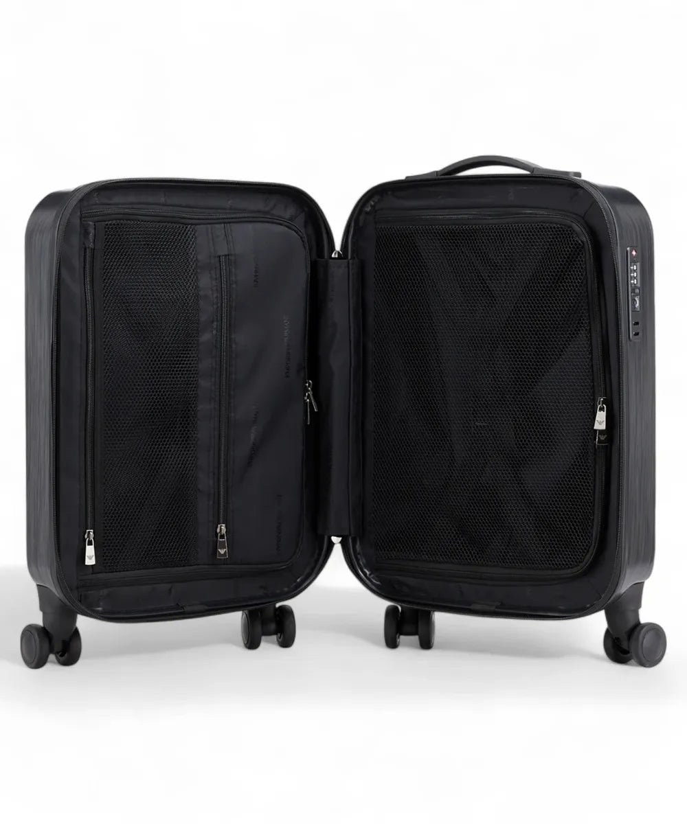 Trolley Cabina in ABS con Maxi Aquila 3D e Chiusura TSA-Emporio Armani-Valigie-Vittorio Citro Boutique