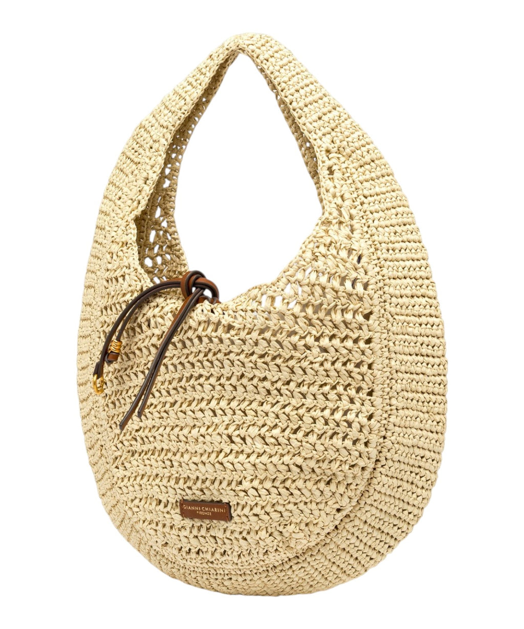 Sac Nefeli Hobo en crochet paille Gianni Chiarini