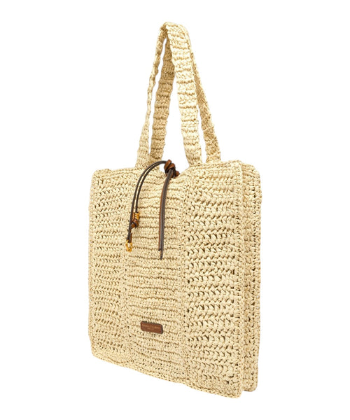 Gianni Chiarini Nefeli sac shopper en crochet de paille
