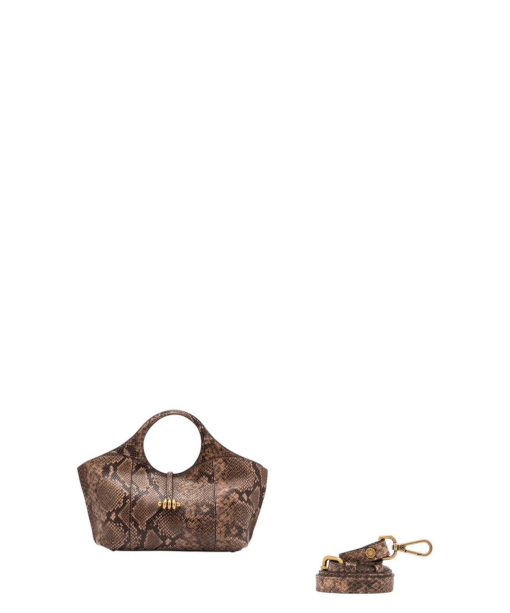 Sac porté épaule pour femme Gianni Chiarini Infinity Mini en cuir imprimé python