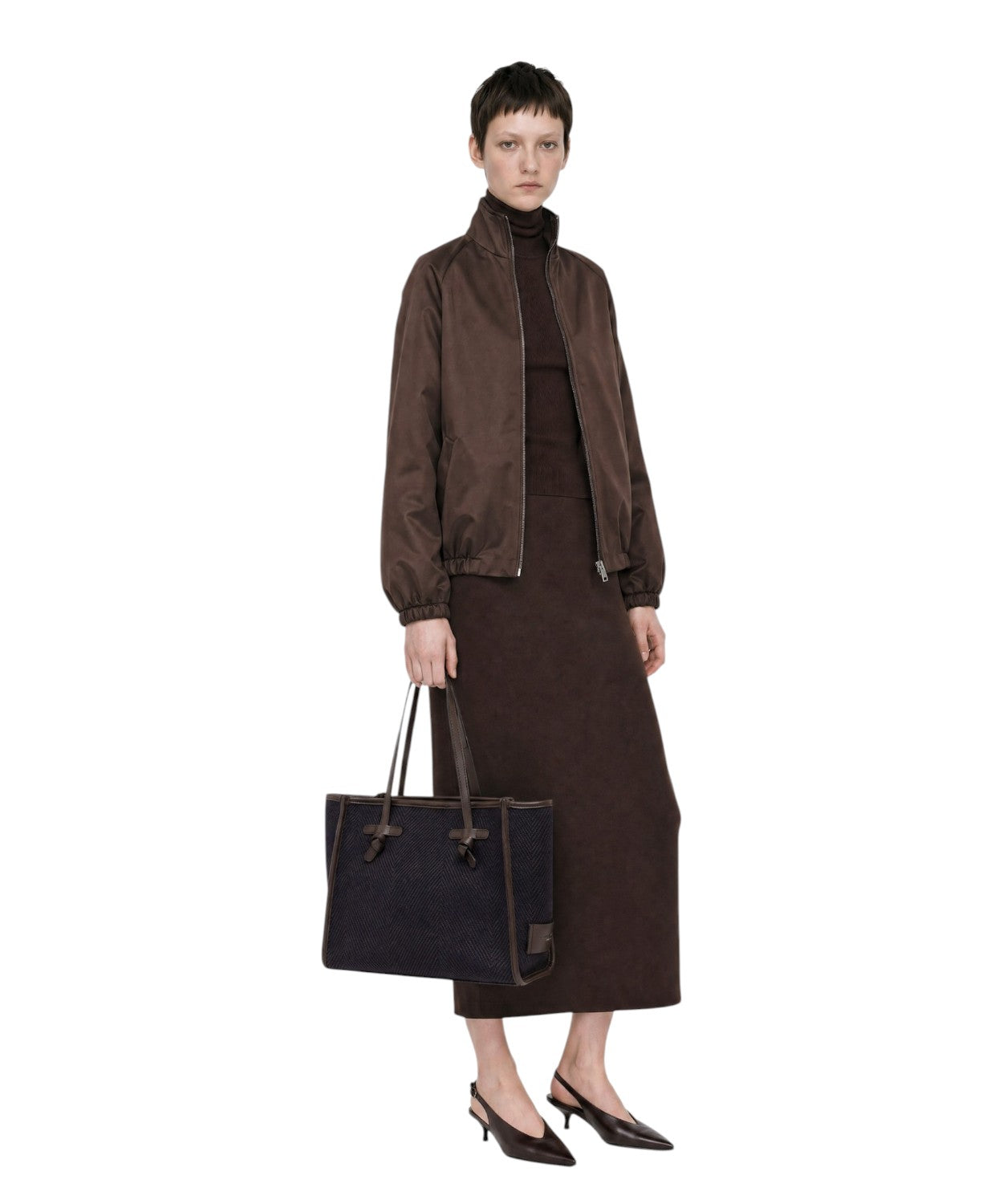 Shopping borsa Gianni Chiarini Marcella in lana spigata