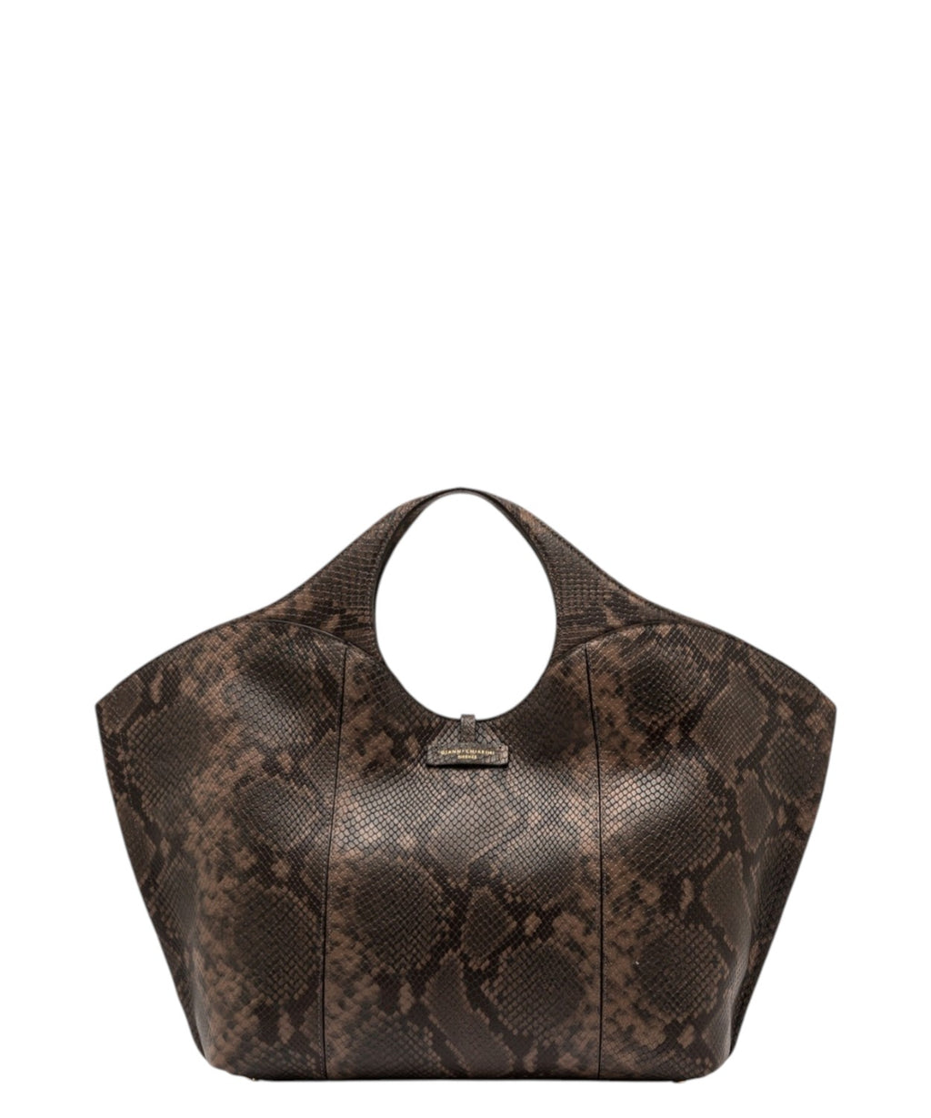 Sac pour femme Gianni Chiarini Infinity en cuir imprimé python