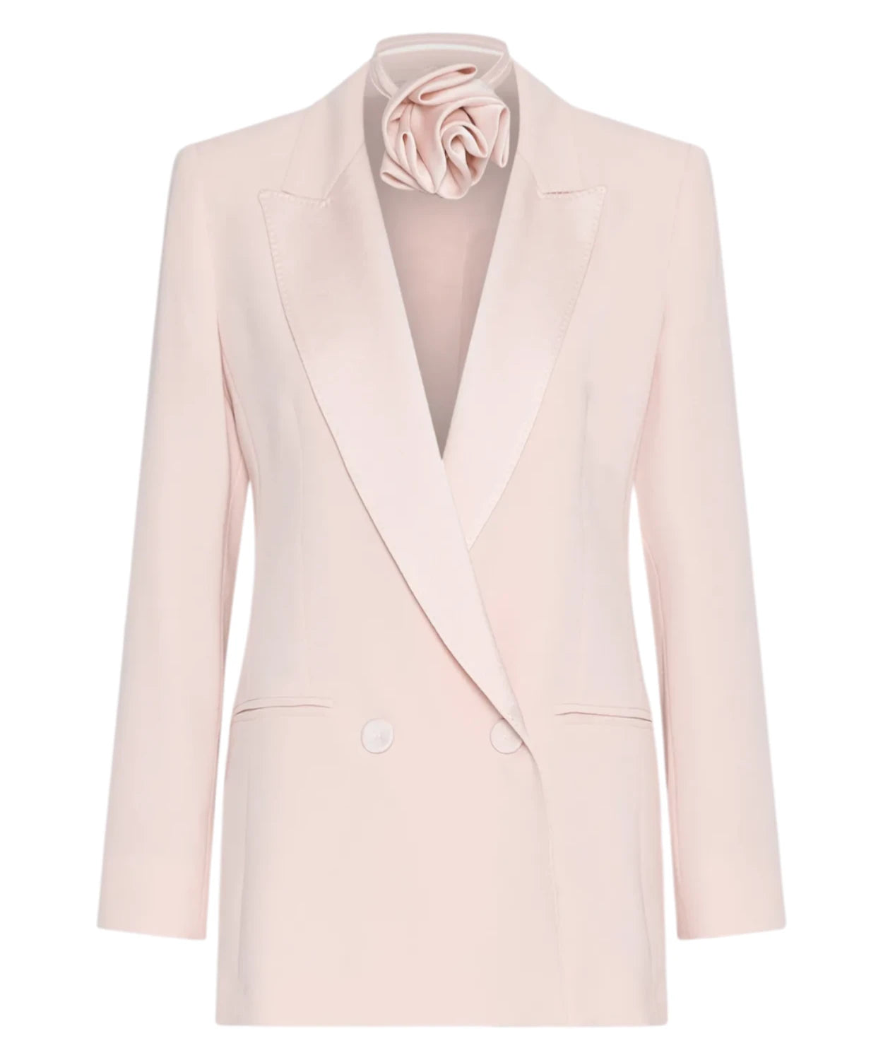 Blazer Marella GIUGNO en crêpe envers satin avec ceinture fleur