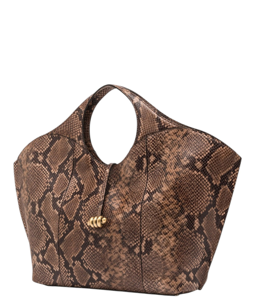 Sac pour femme Gianni Chiarini Infinity en cuir imprimé python