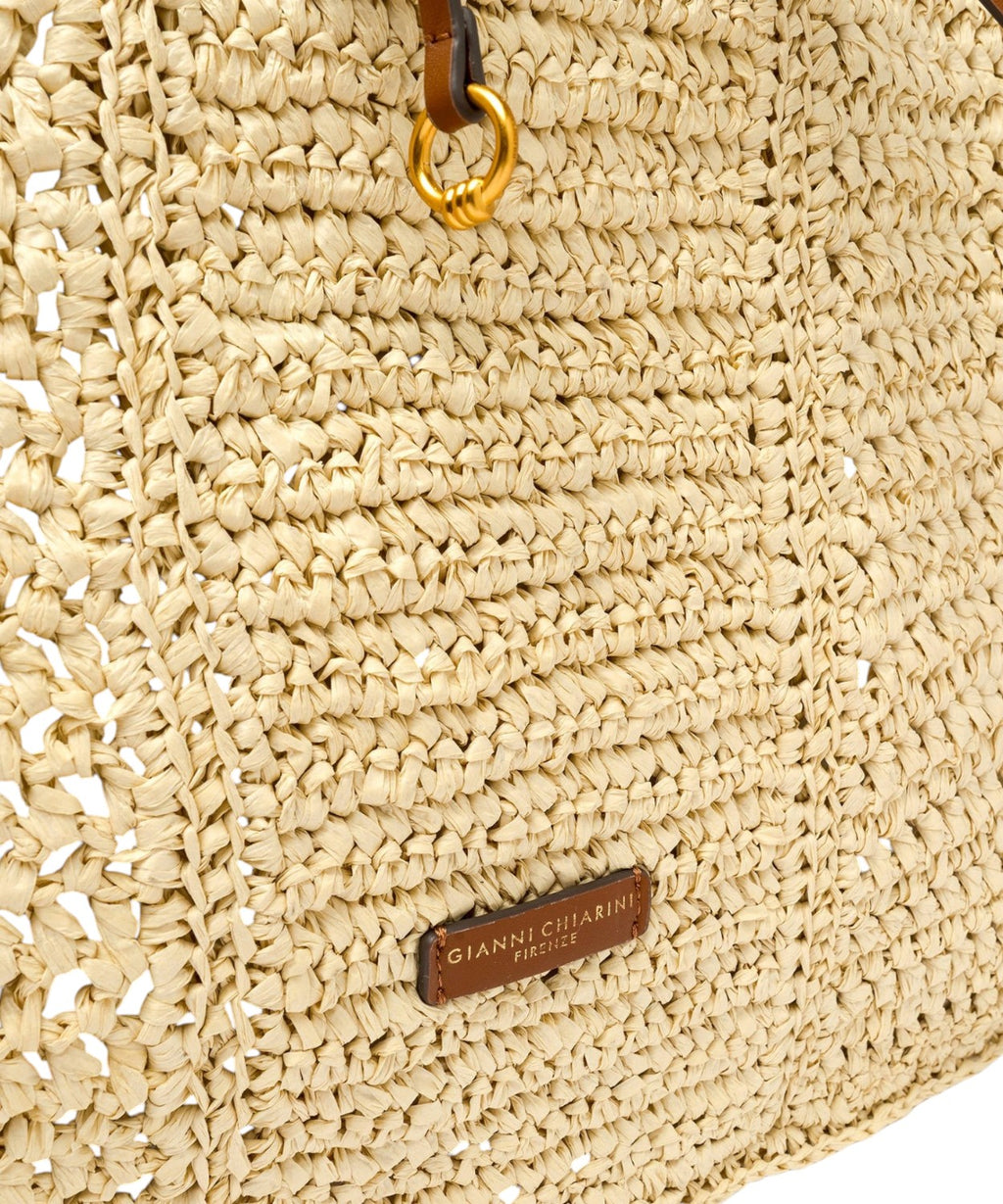 Gianni Chiarini Nefeli sac shopper en crochet de paille