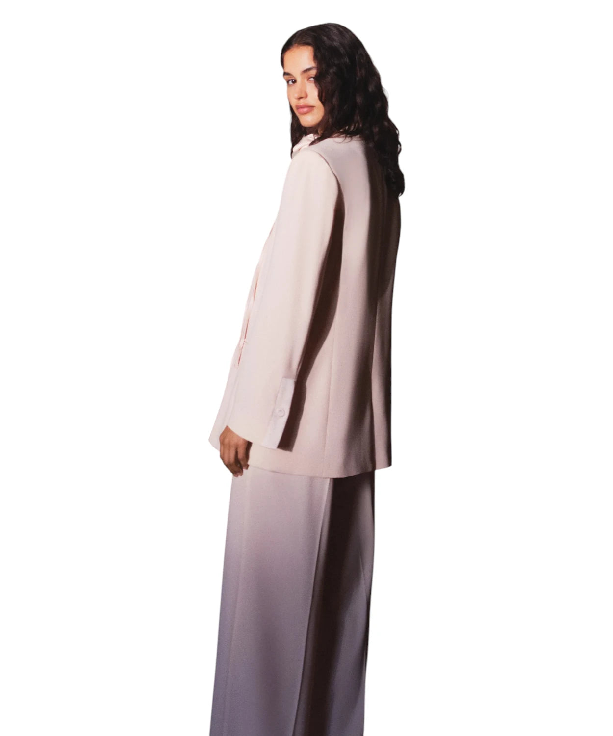 Blazer Marella GIUGNO en crêpe envers satin avec ceinture fleur