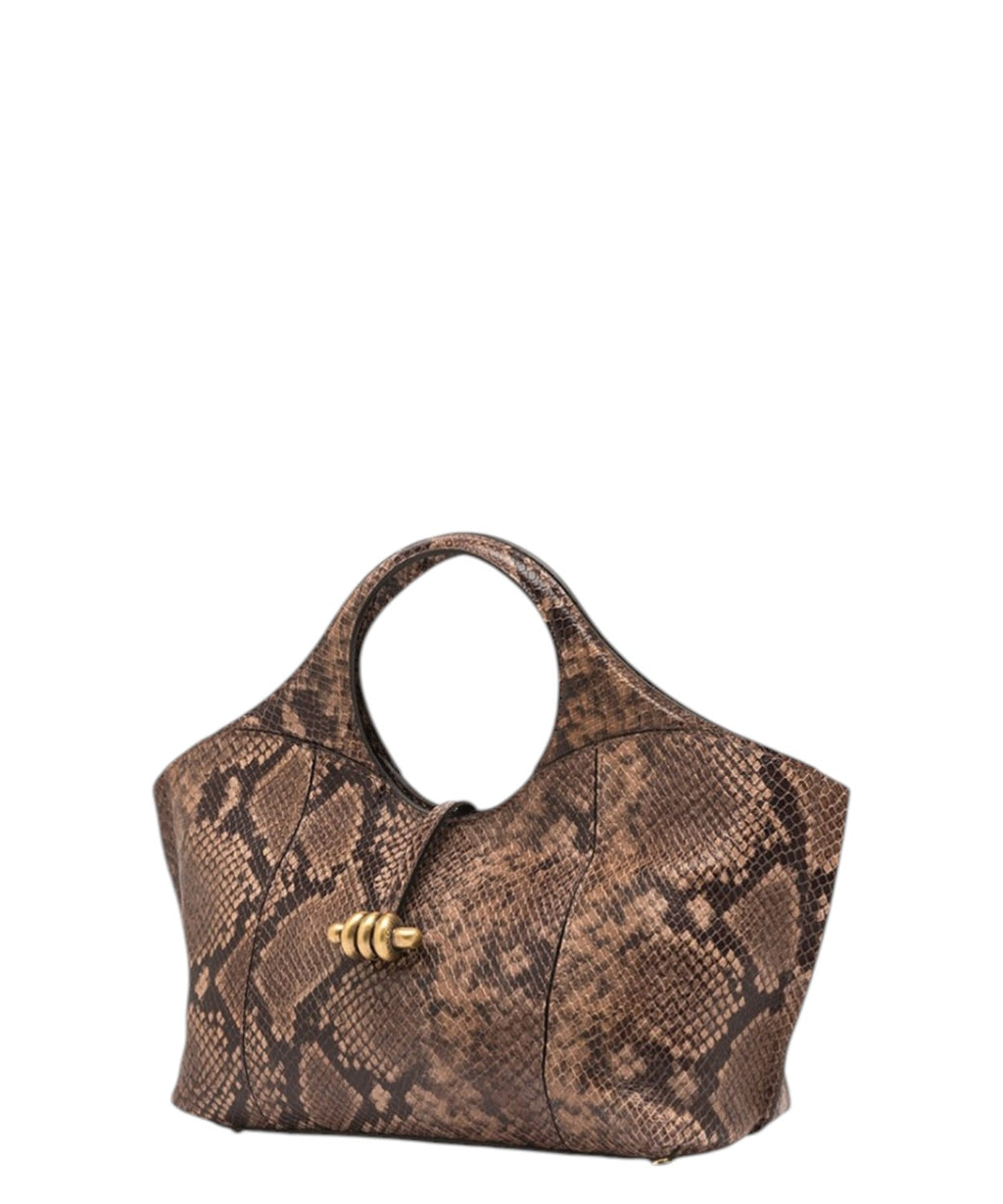 Sac porté épaule pour femme Gianni Chiarini Infinity Mini en cuir imprimé python
