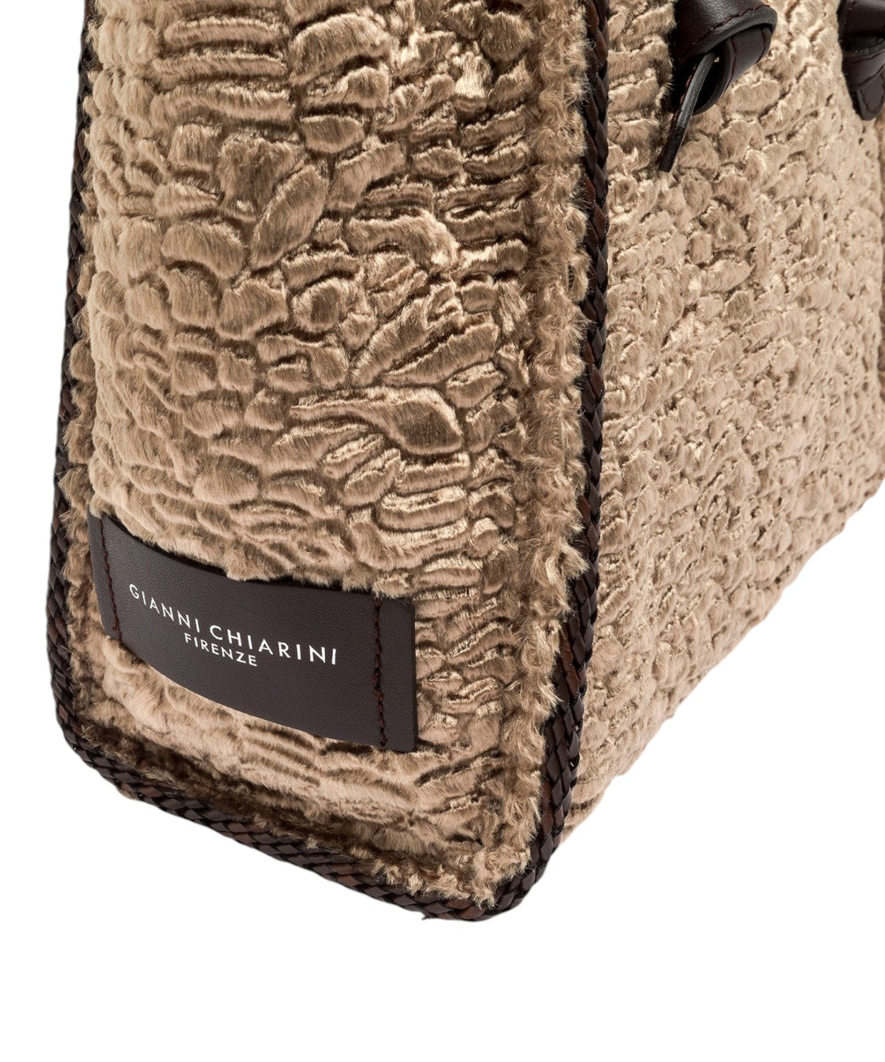 Borsa Marcella Zarina di Gianni Chiarini in in Faux Fur Astrakan