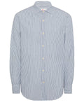 Camicia Pamplona in Cotone Seersucker a Righe Azzurre-Mc2 Saint Barth-Camicie-Vittorio Citro Boutique