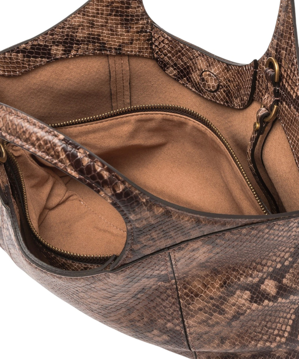 Sac porté épaule pour femme Gianni Chiarini Infinity Mini en cuir imprimé python