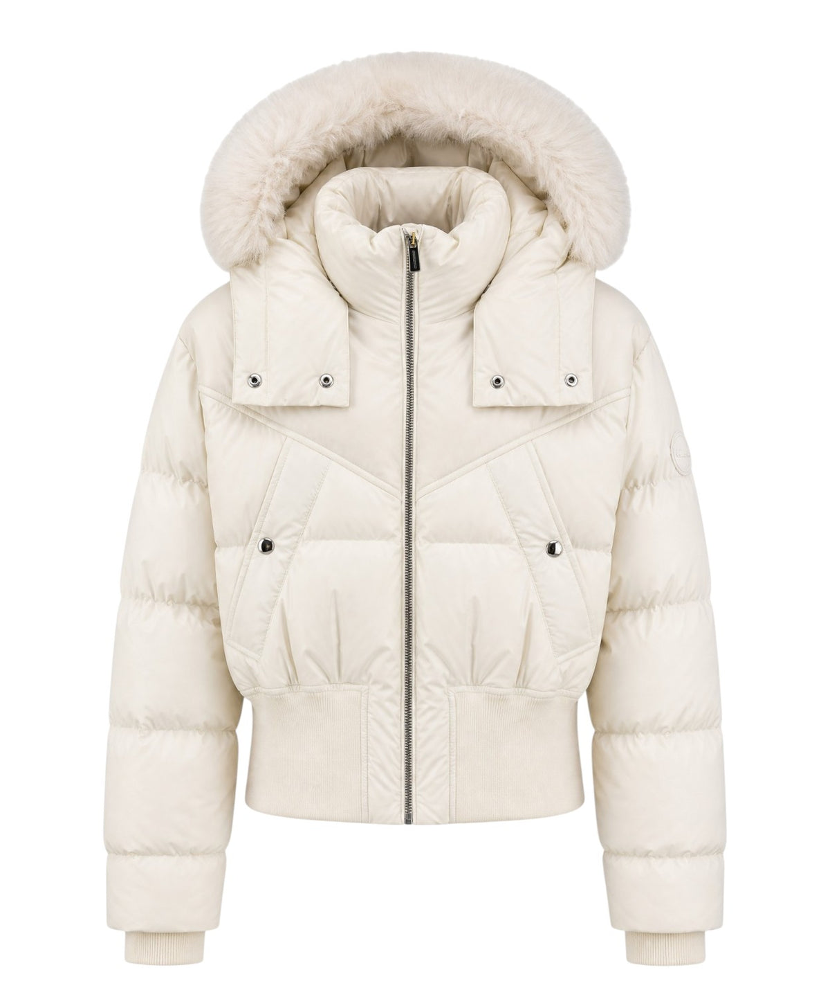 Piumino Donna Colmar con Cappuccio Effetto Pelliccia
