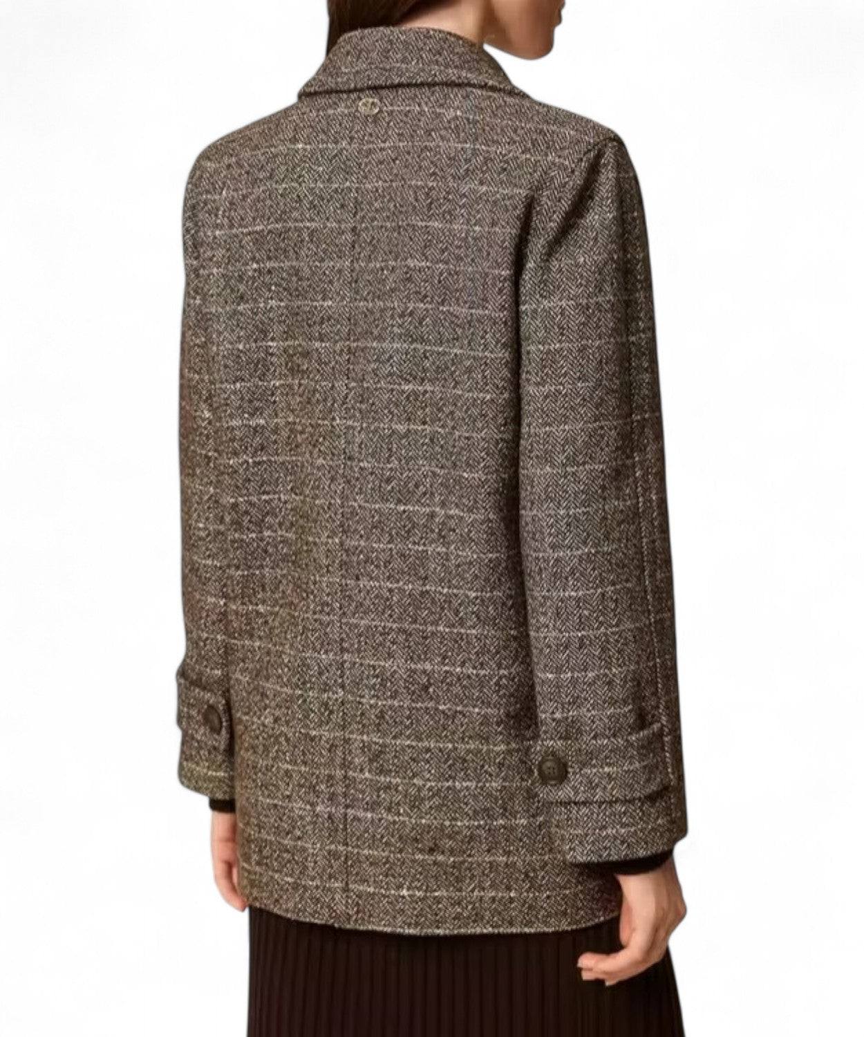 Cappotto Caban Doppiopetto in Misto Lana e Lurex-Twinset-Cappotti-Vittorio Citro Boutique