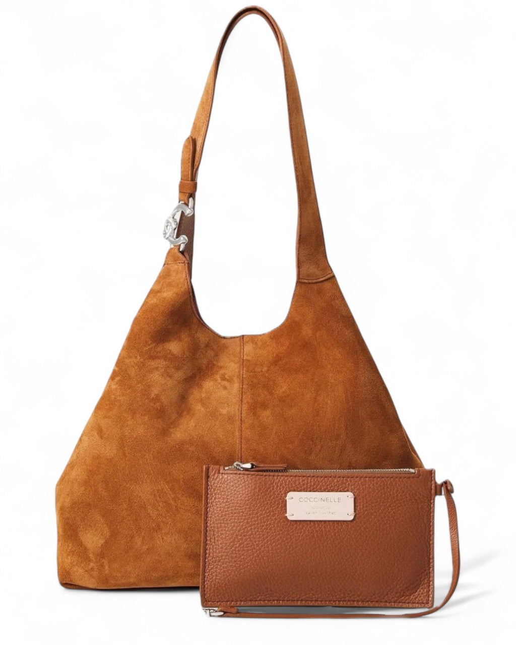 Borsa C-Easy Large Suede con Pochette-Coccinelle-Borse a spalla-Vittorio Citro Boutique