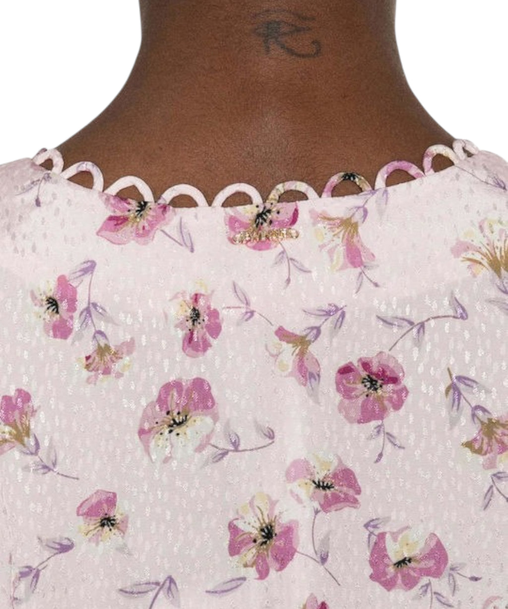 Blouse Femme Twinset en Satin à Motif Floral