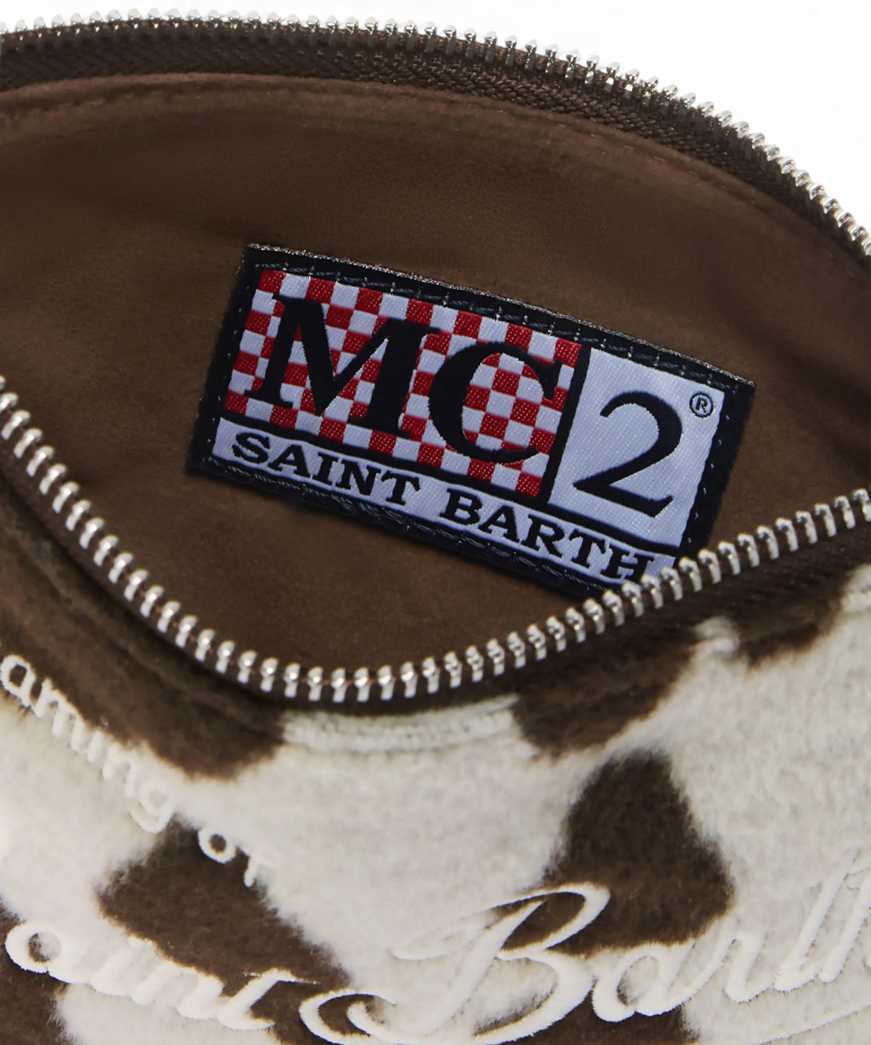 Borsa Parisienne Mini Felt in misto lana stampa muccata-Mc2 Saint Barth-Borse a spalla-Vittorio Citro Boutique