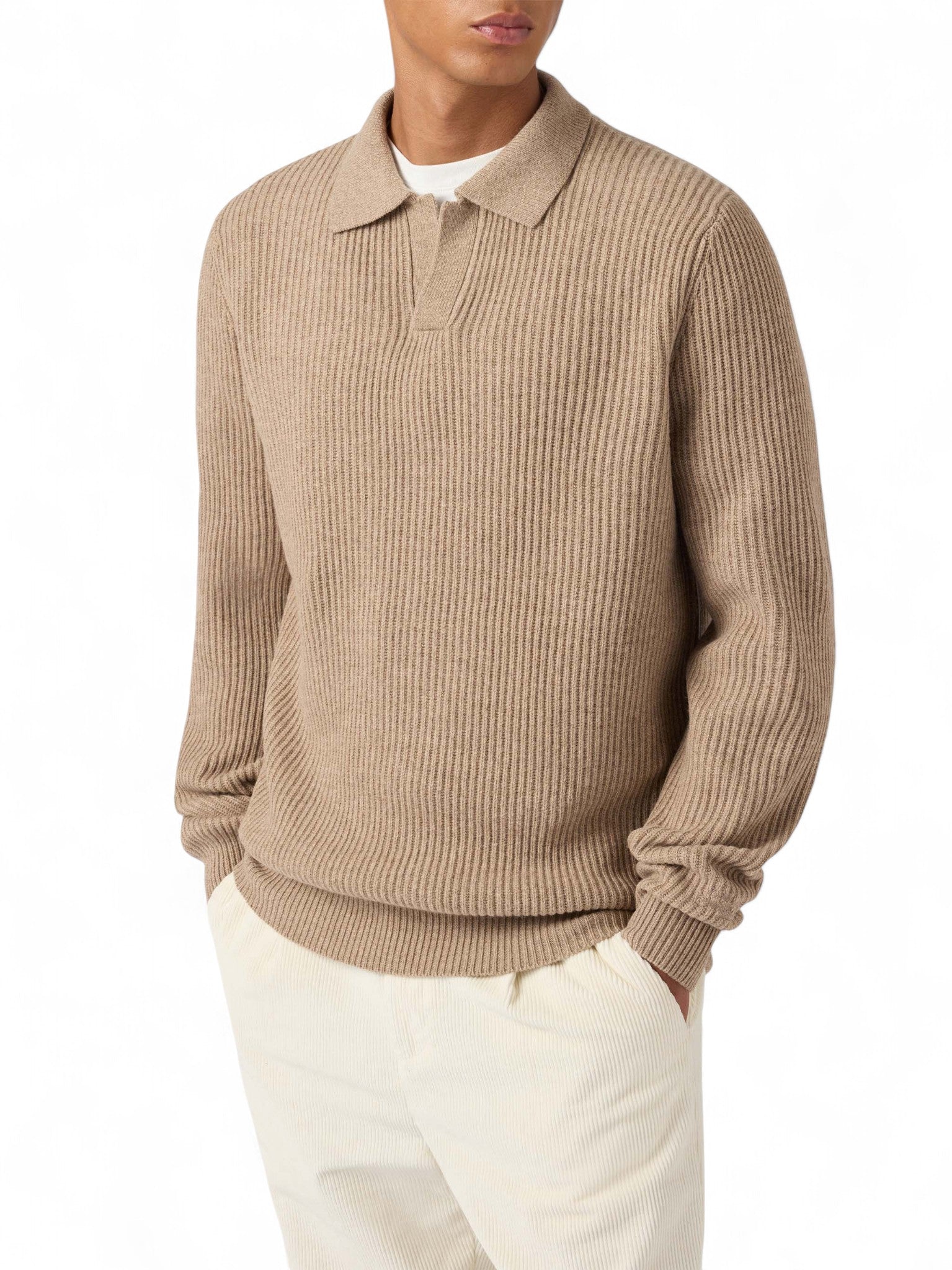 Polo Downing in pura lana merino a coste inglesi-Mc2 Saint Barth-Maglieria-Vittorio Citro Boutique