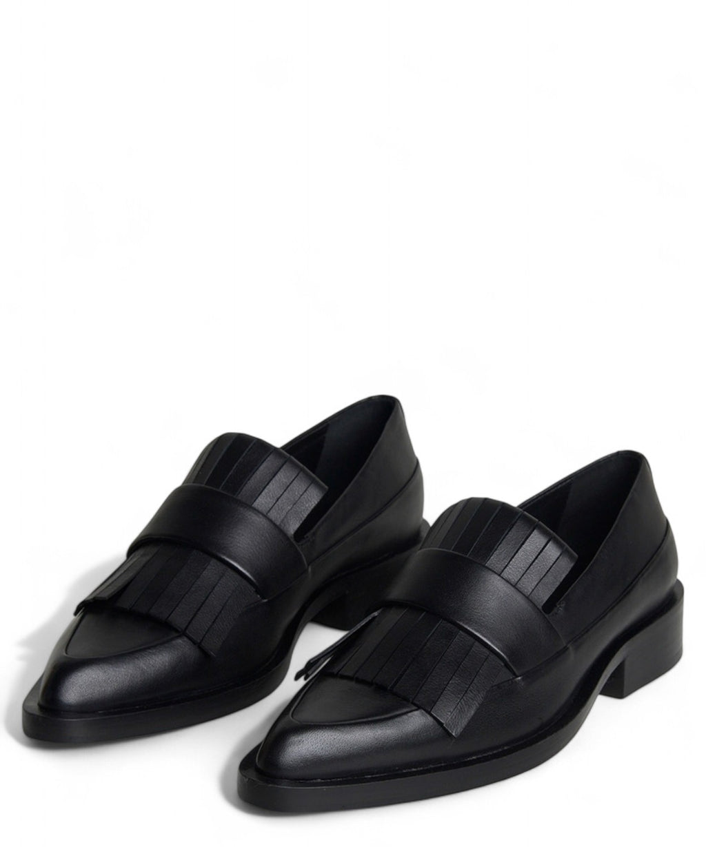 Mocassino a Punta in Pelle con Frange Tacco 3cm-JVAM-Mocassini-Vittorio Citro Boutique