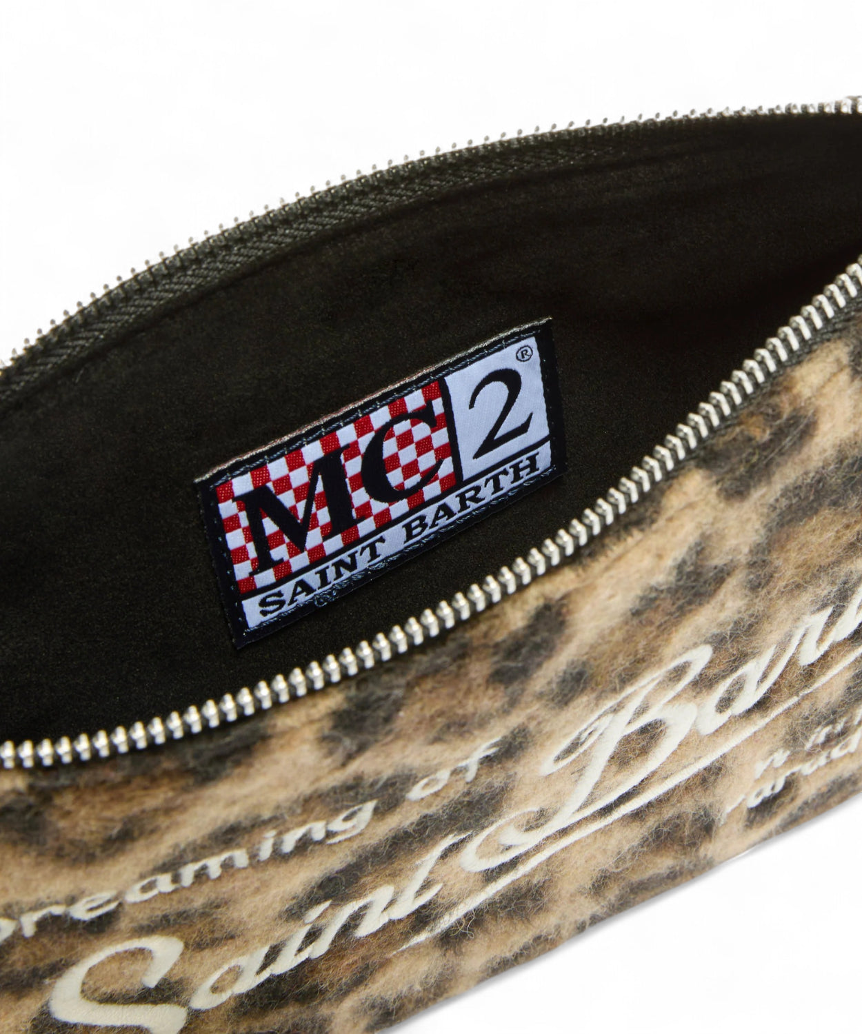 Borsa Parisienne Felt in misto lana leopardata-Mc2 Saint Barth-Borse a spalla-Vittorio Citro Boutique