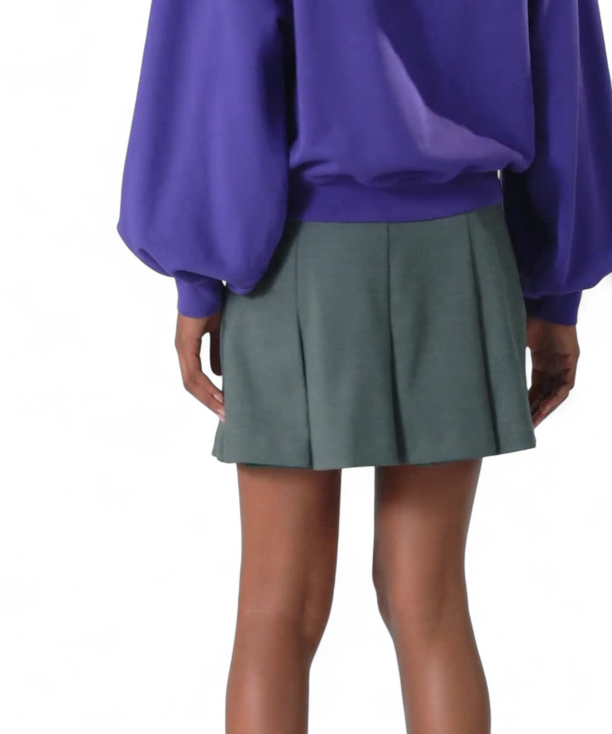 Minigonna a Pieghe in Misto Lana-Pinko-Gonne-Vittorio Citro Boutique