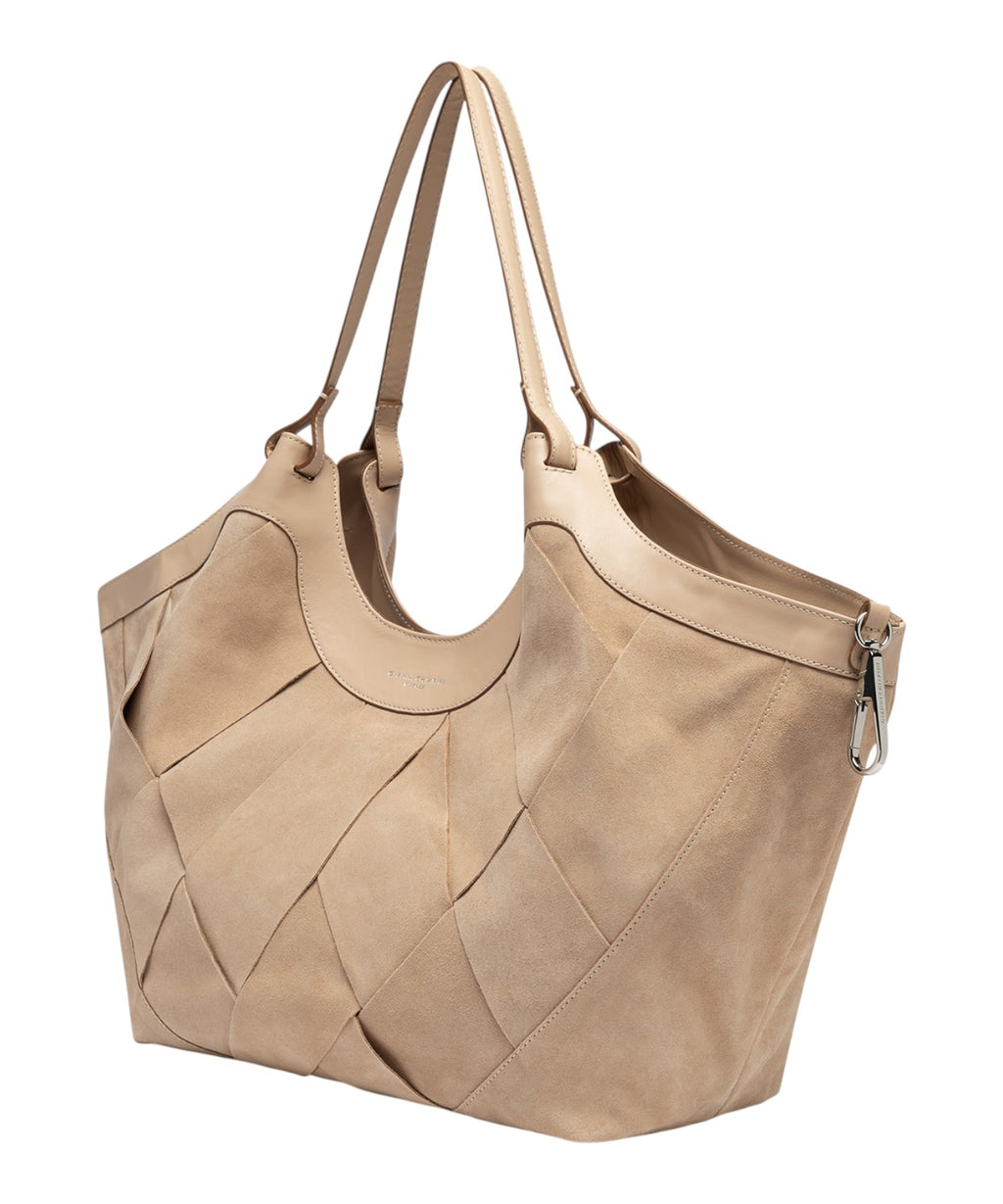 Sac DUA en daim géométrique