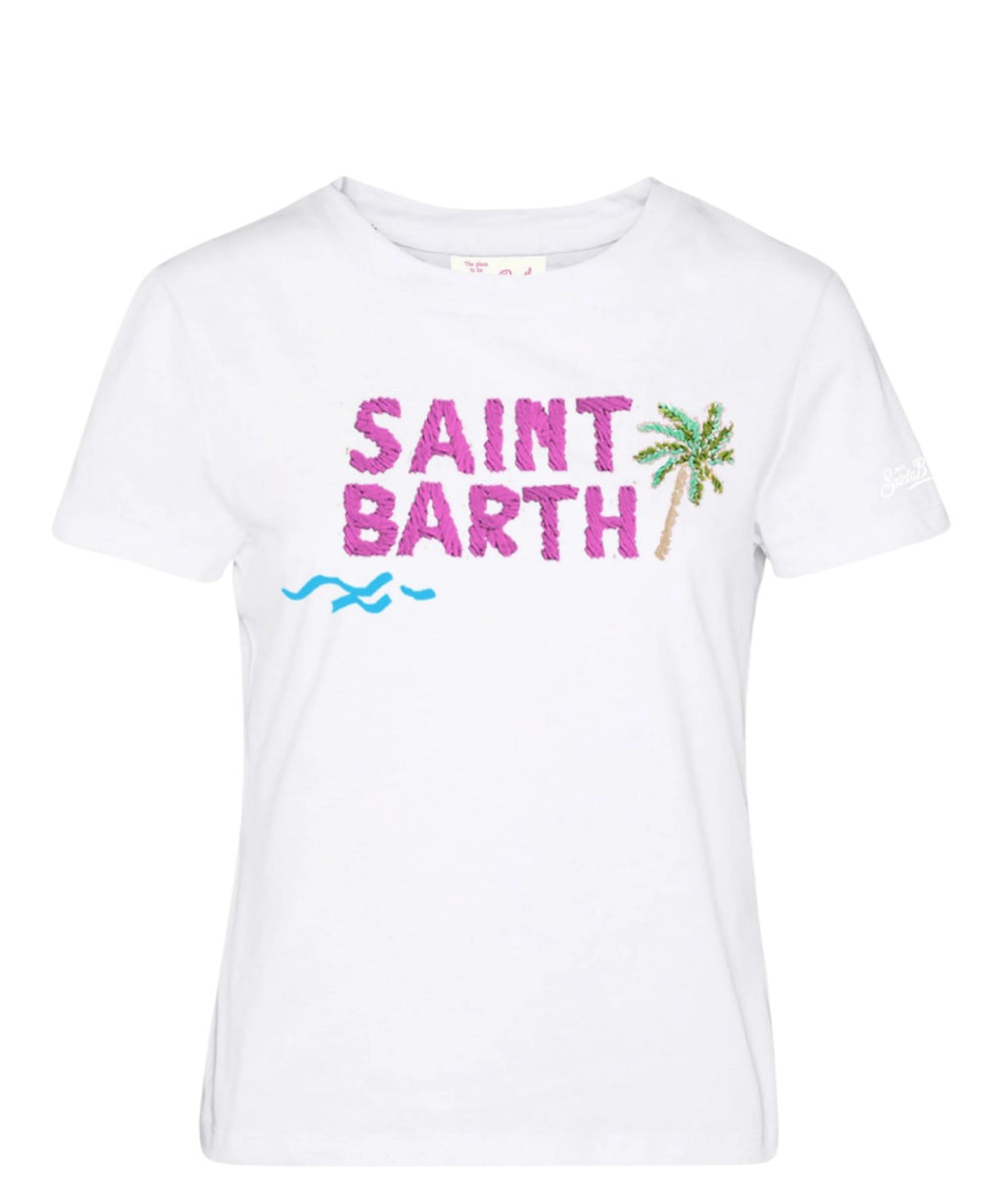 T-shirt Emilie MC2 Saint Barth avec broderie logo