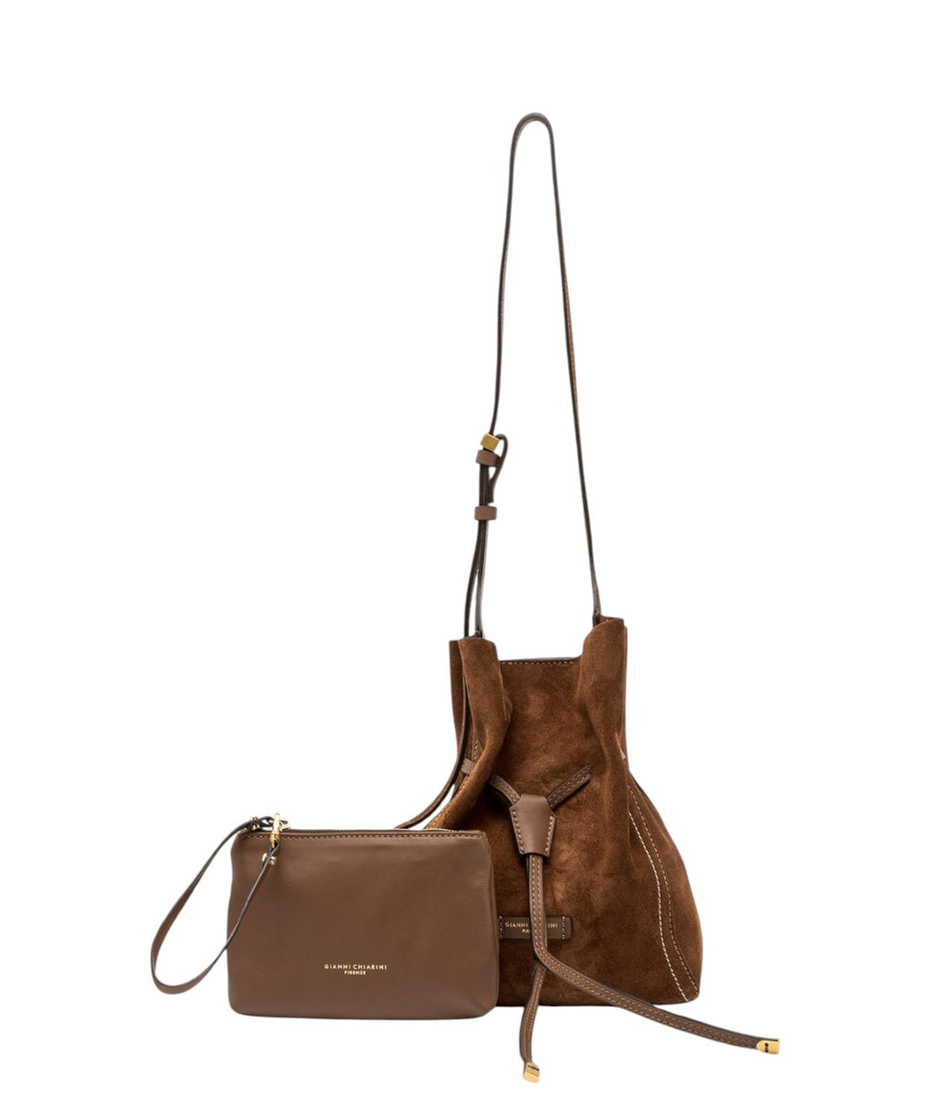 Borsa Gianni Chiarini in Pelle Scamosciata Sienna Small