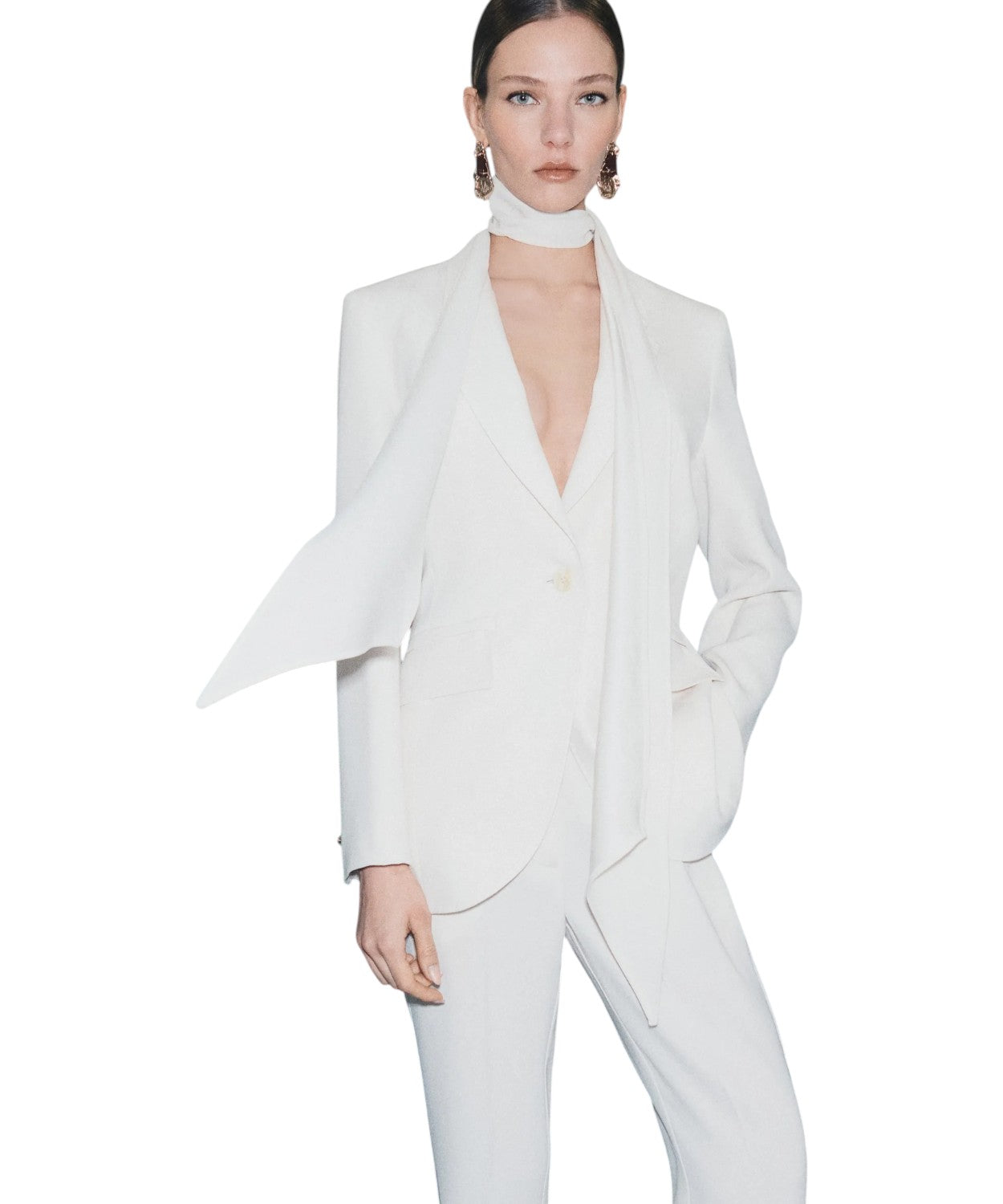 Giacca Donna in Satin con Sciarpa Coordinata