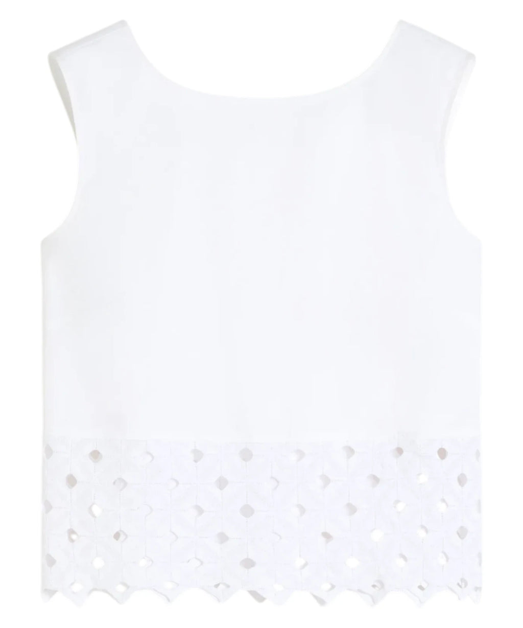Top Crop Max Mara en popeline stretch
