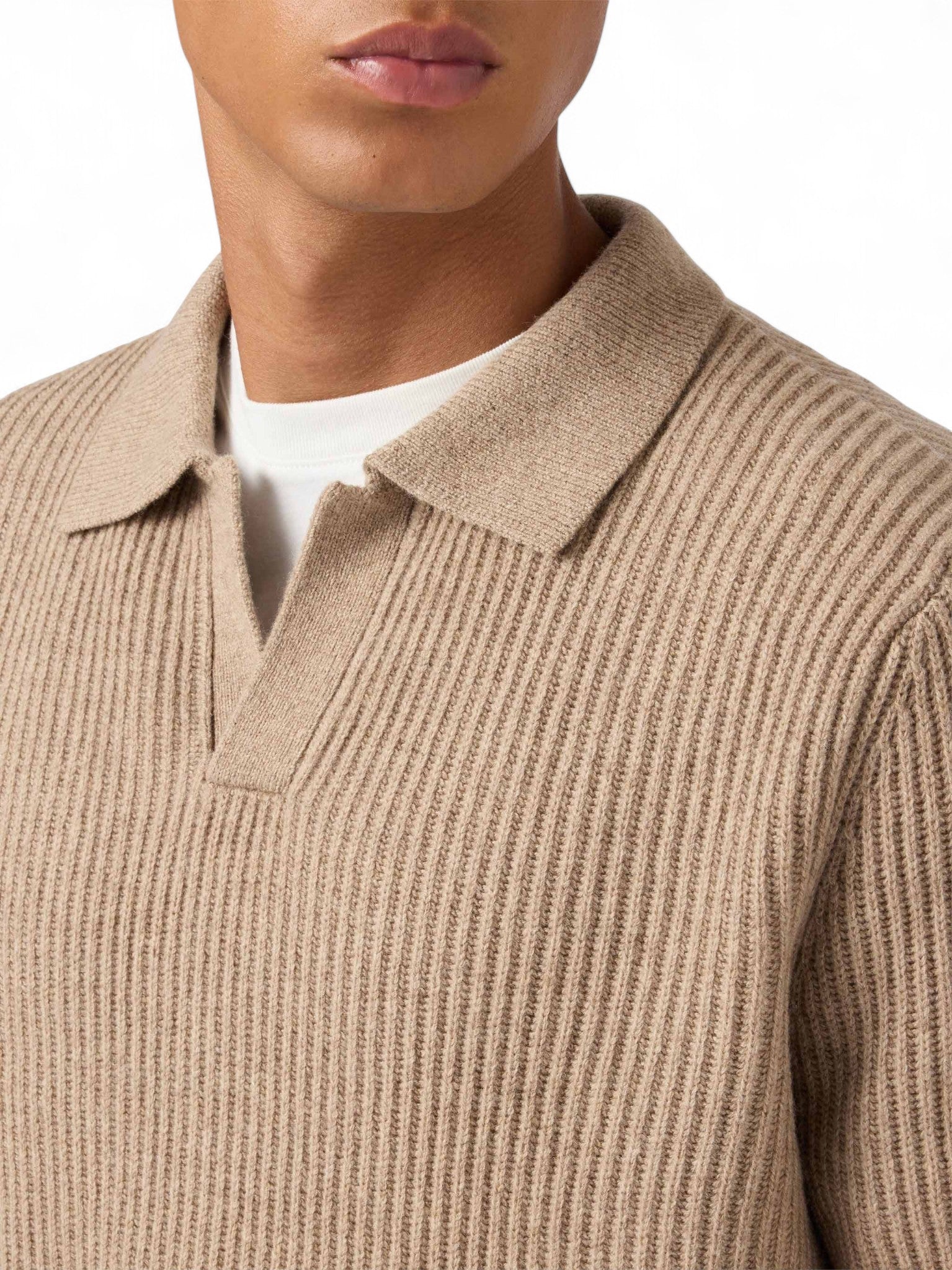 Polo Downing in pura lana merino a coste inglesi-Mc2 Saint Barth-Maglieria-Vittorio Citro Boutique