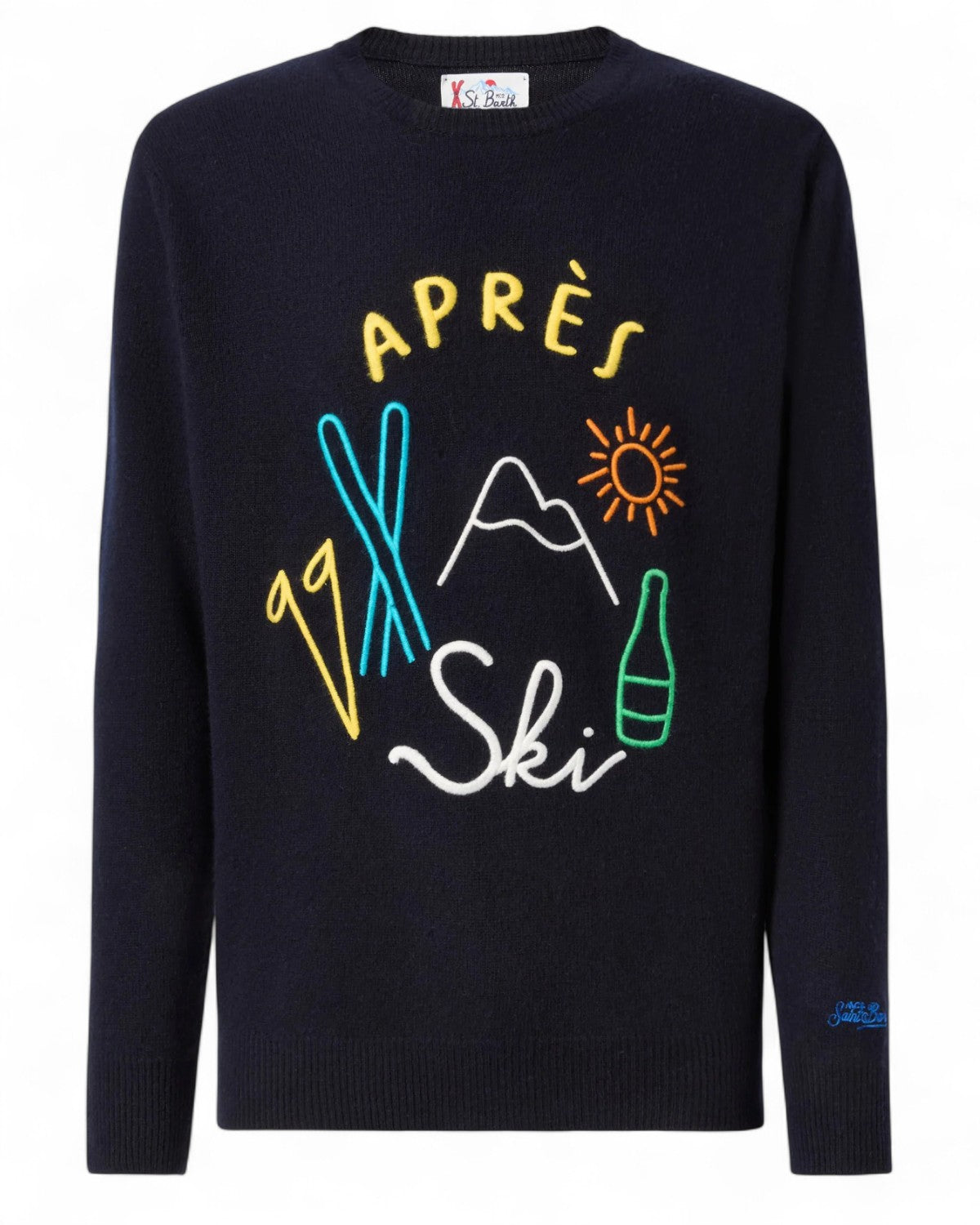 Maglione in misto cashmere con ricamo Après Ski-Mc2 Saint Barth-Maglieria-Vittorio Citro Boutique