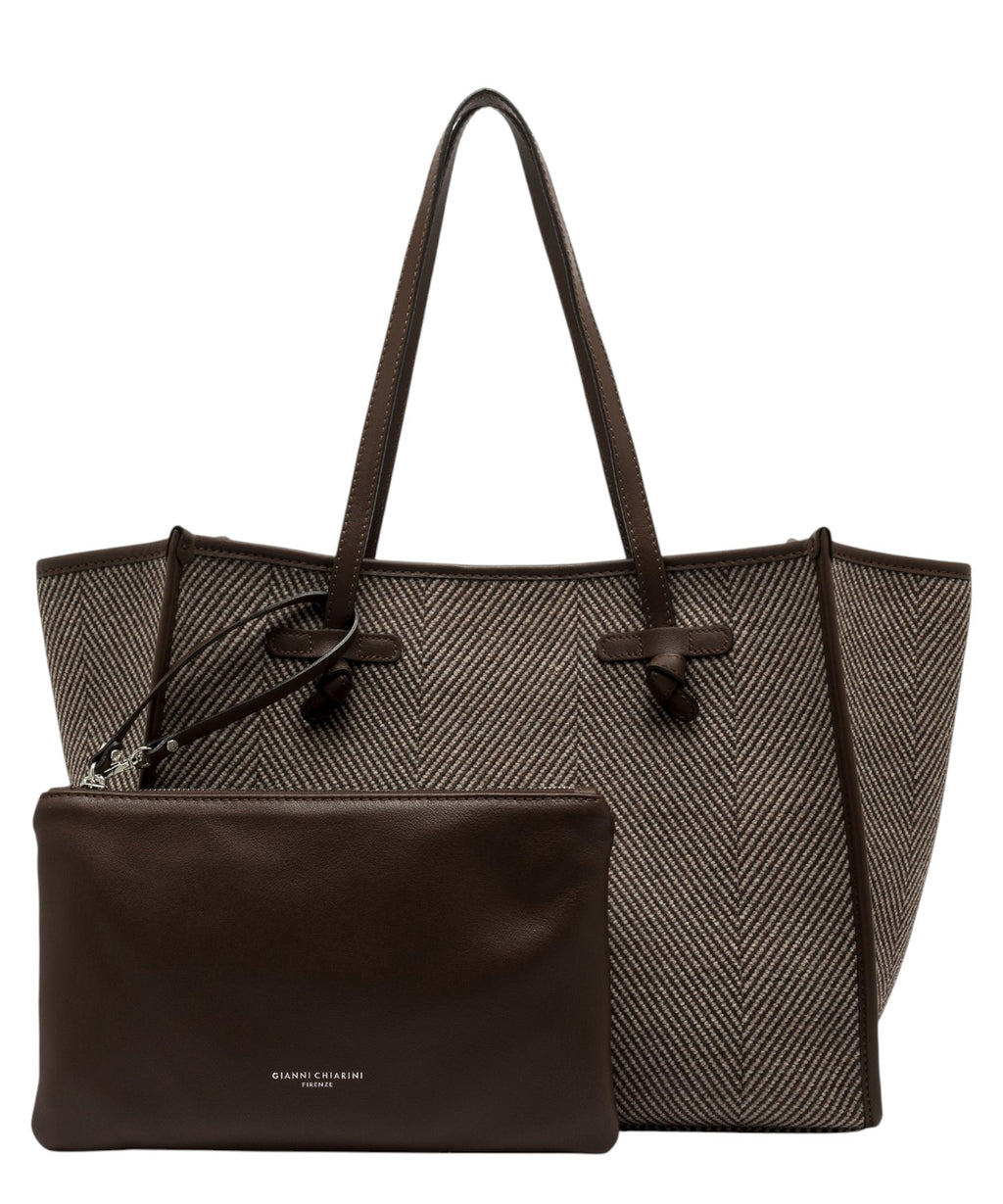 Gianni Chiarini Marcella - Sac cabas en laine à chevrons