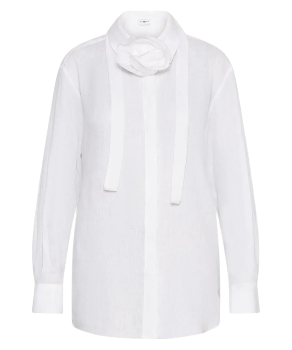 Chemise Marella EDITORE en pur lin avec foulard
