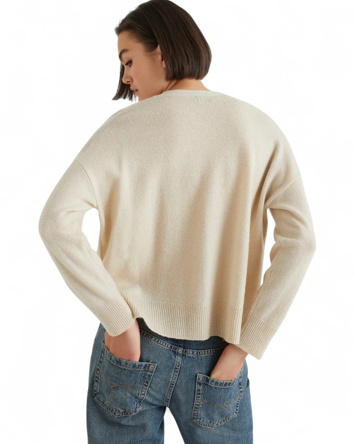 Cardigan in lana e cashmere con fit boxy-Marella-Maglieria-Vittorio Citro Boutique