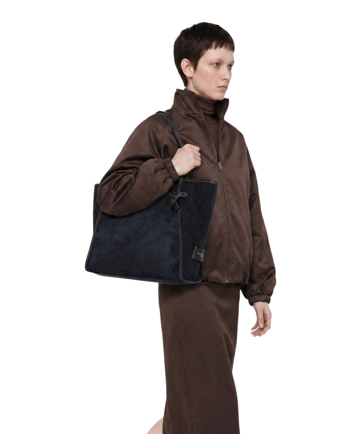 Borsa Shopping in Pelle Scamosciata Gianni Chiarini