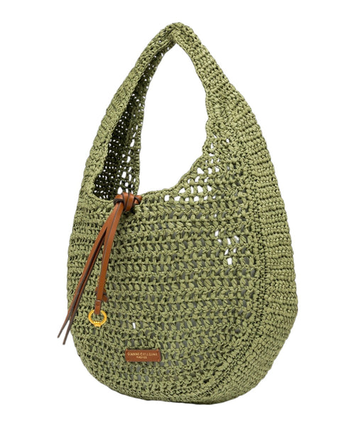 Sac Nefeli Hobo en paille crochetée