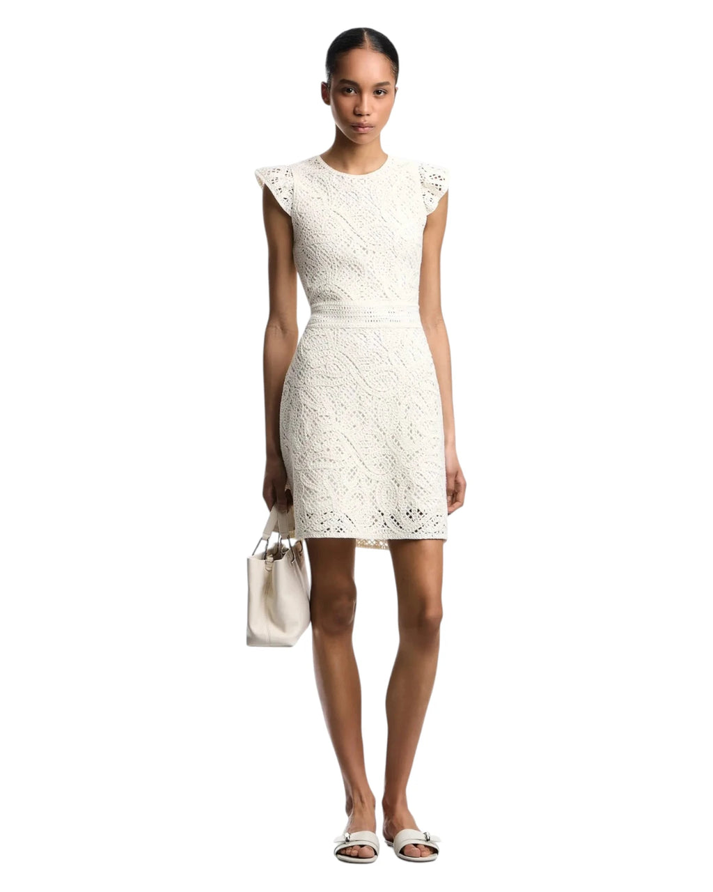 Robe macramé florale avec broderie Cornely élégante