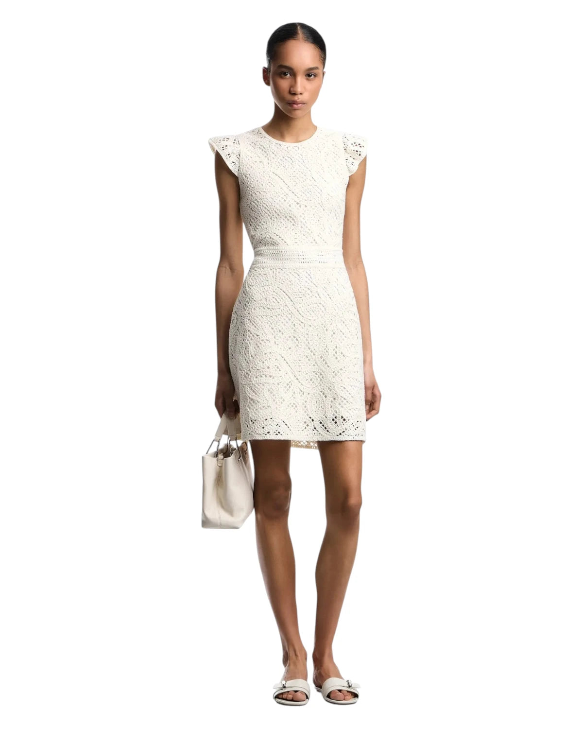 Robe macramé florale avec broderie Cornely élégante