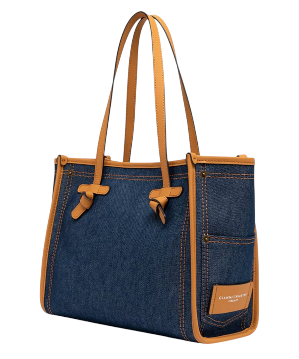 Sac Marcella Gianni Chiarini en denim et cuir