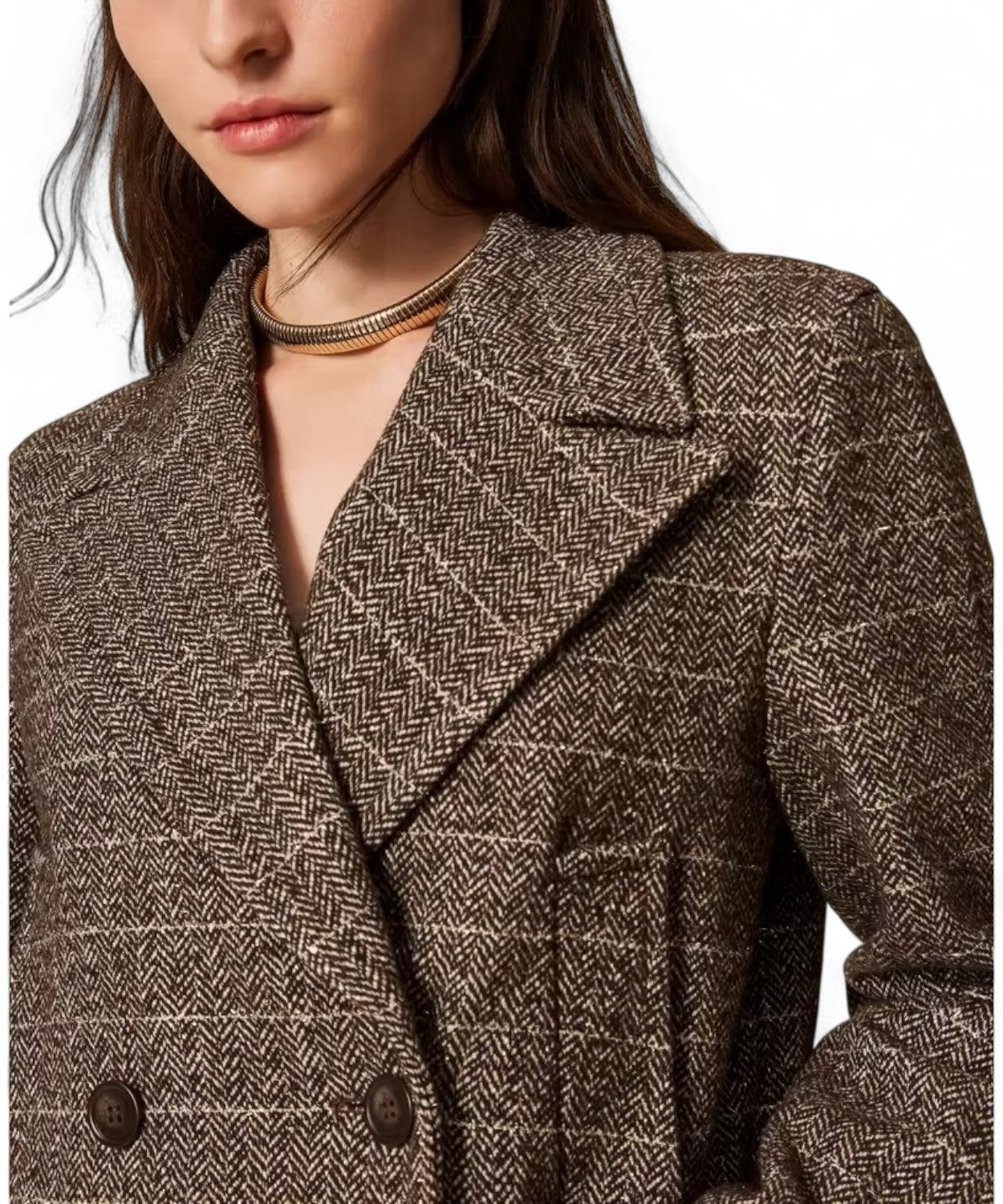 Cappotto Caban Doppiopetto in Misto Lana e Lurex-Twinset-Cappotti-Vittorio Citro Boutique