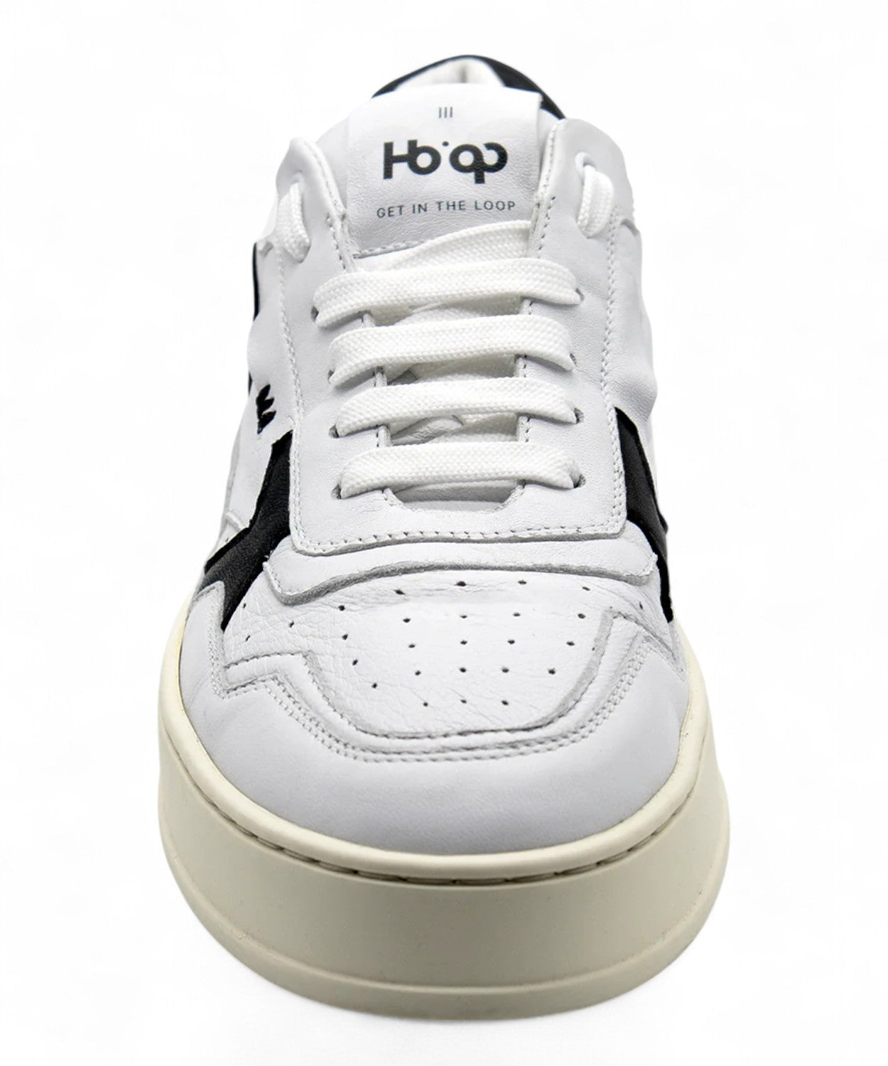 Sneakers Ho’op Start White Black in Pelle Bianca e Nera-HO'OP-Sneakers-Vittorio Citro Boutique