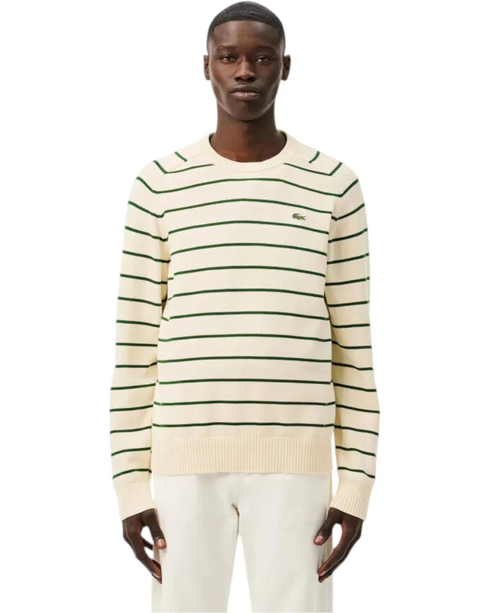 Maglione Girocollo Rigato-LACOSTE-Maglieria-Vittorio Citro Boutique
