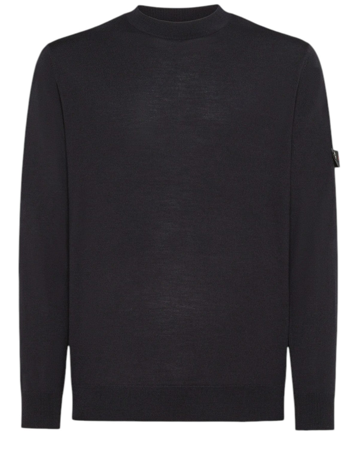 Maglia Girocollo Lana Merino THERA Peuterey nera da uomo, design minimal con lavorazione fine e vestibilità regolare, ideale per l'inverno.