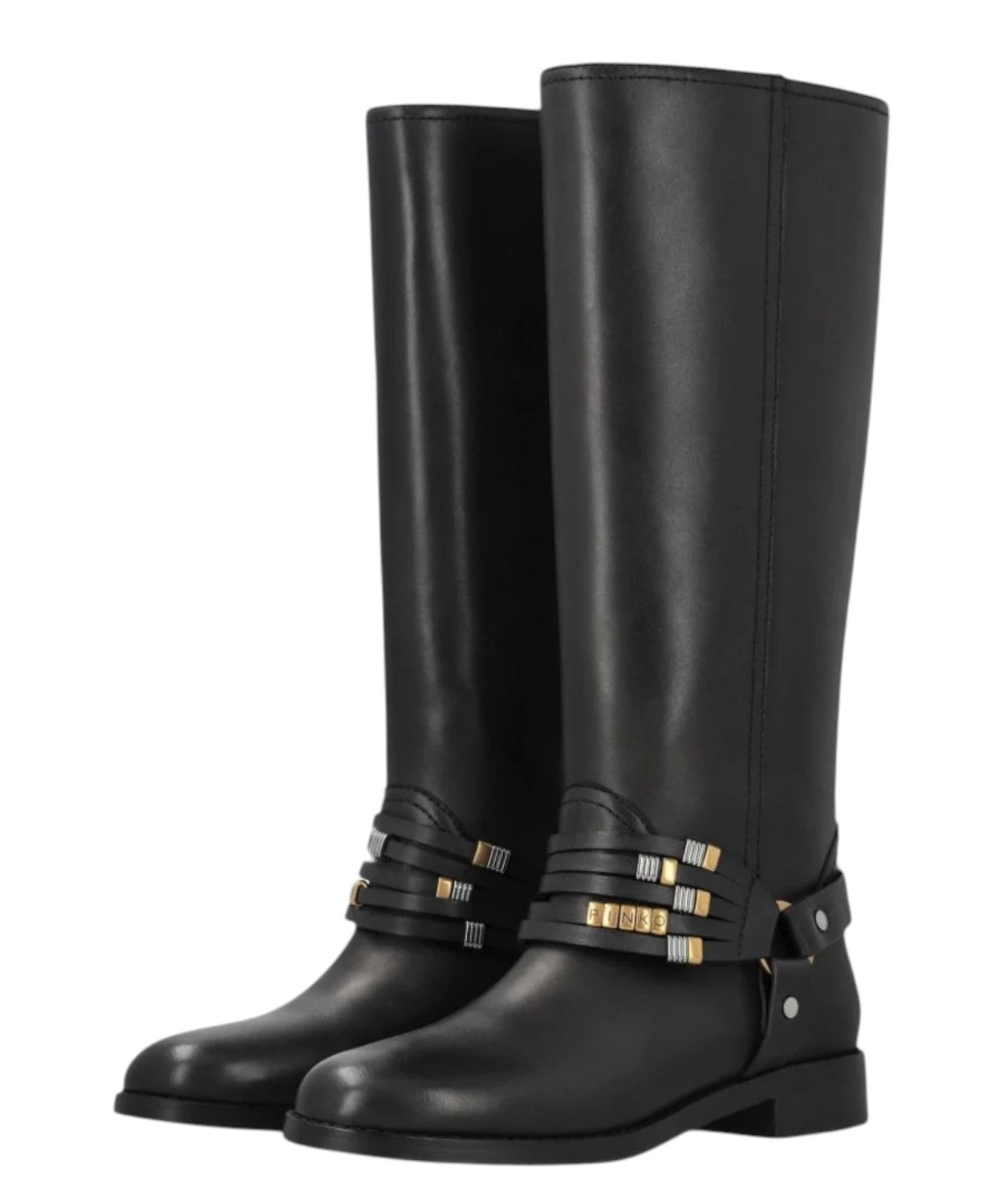 Stivaletti CHEVAL Pinko in Pelle con Dettaglio Harness
