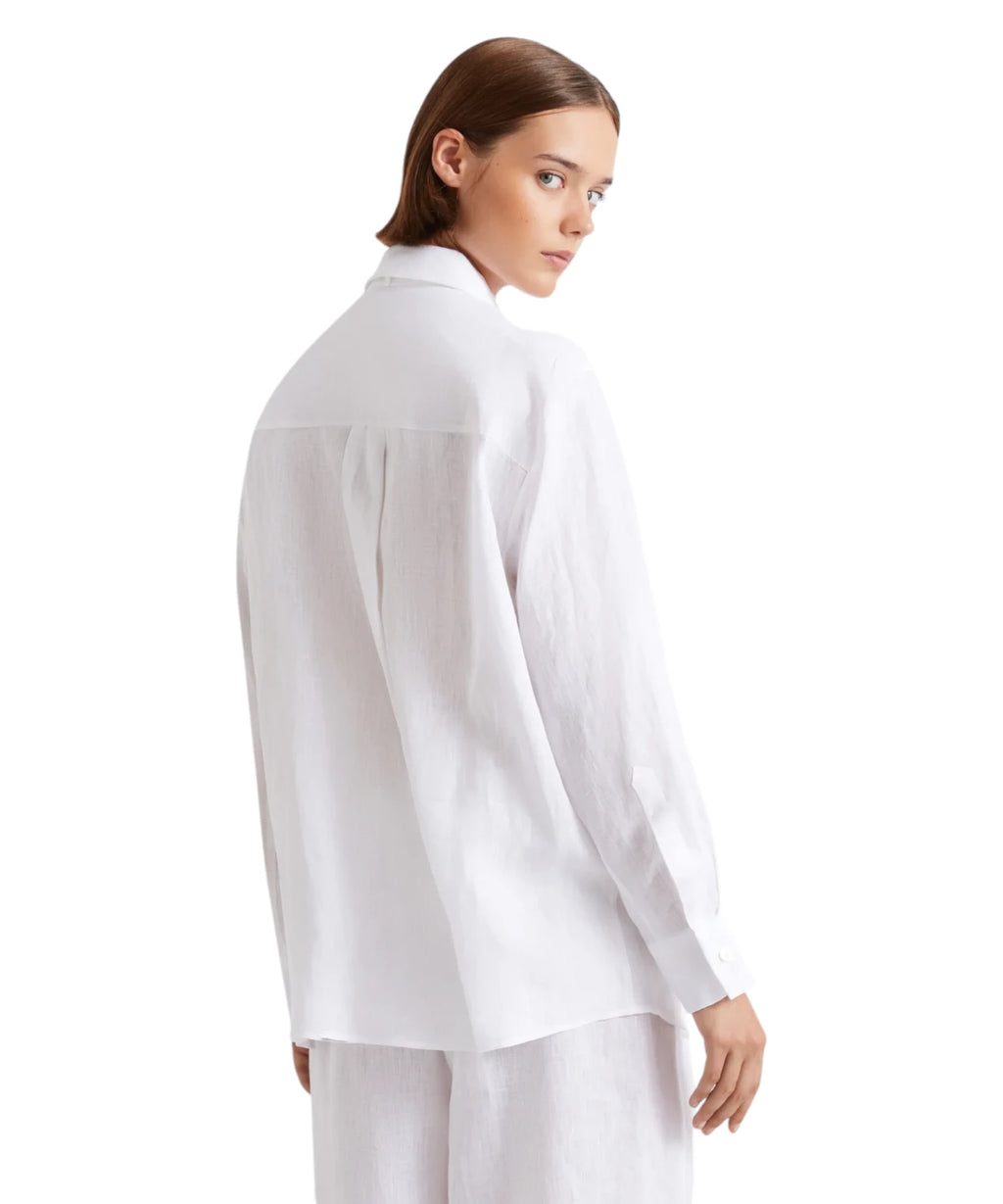 Chemise Marella EDITORE en pur lin avec foulard