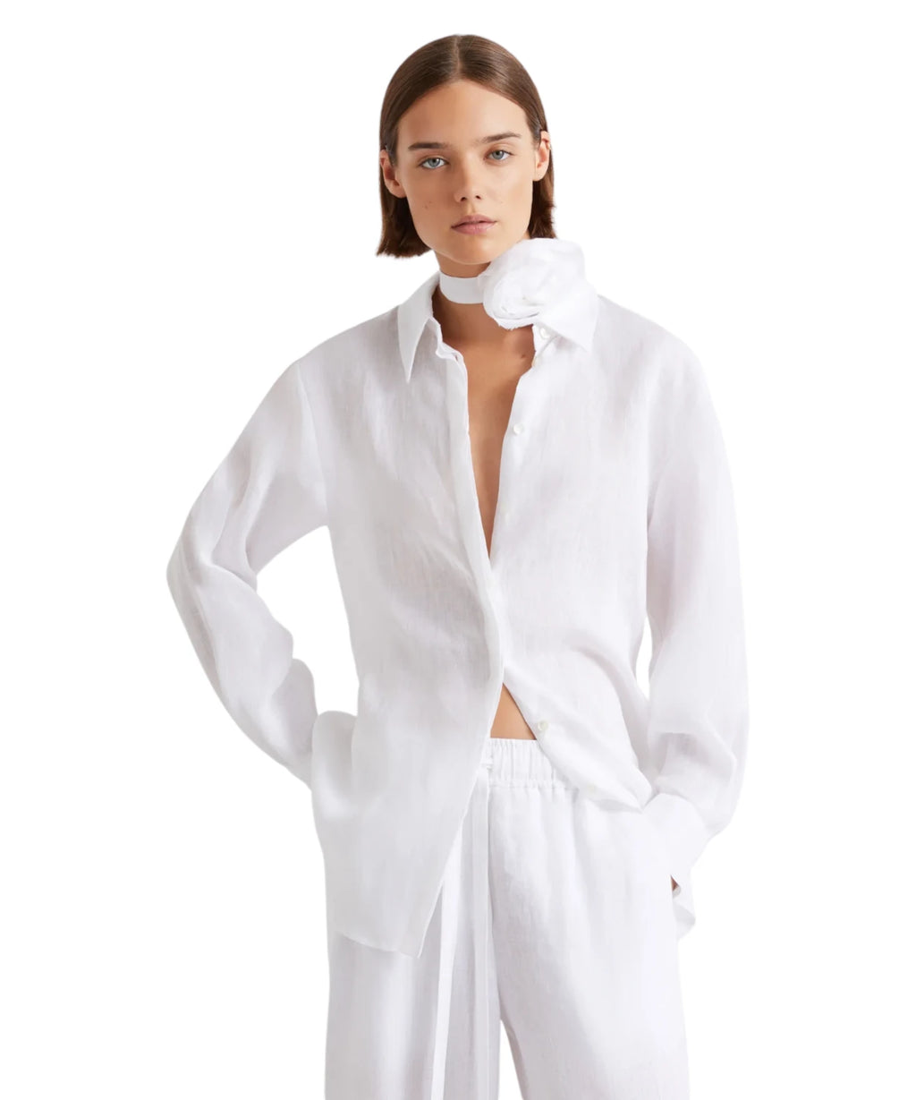 Chemise Marella EDITORE en pur lin avec foulard