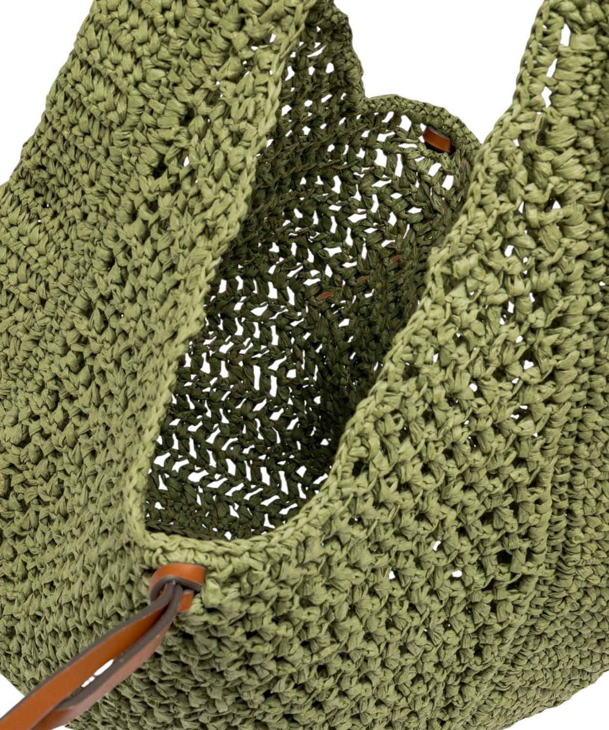 Sac Nefeli Hobo en paille crochetée